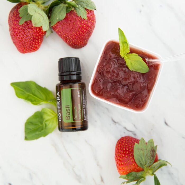 dōTERRA Basil Essential Oil with strawberries
